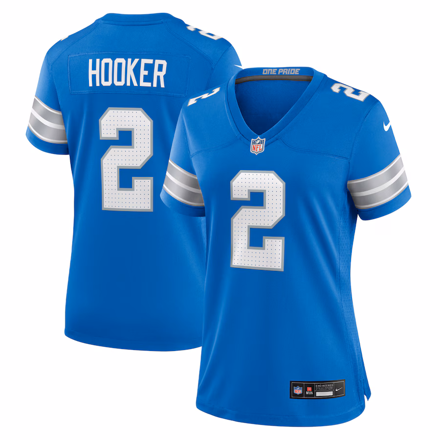 Women's Detroit Lions Hendon Hooker Nike Blue Team Game Jersey - SUjersey01