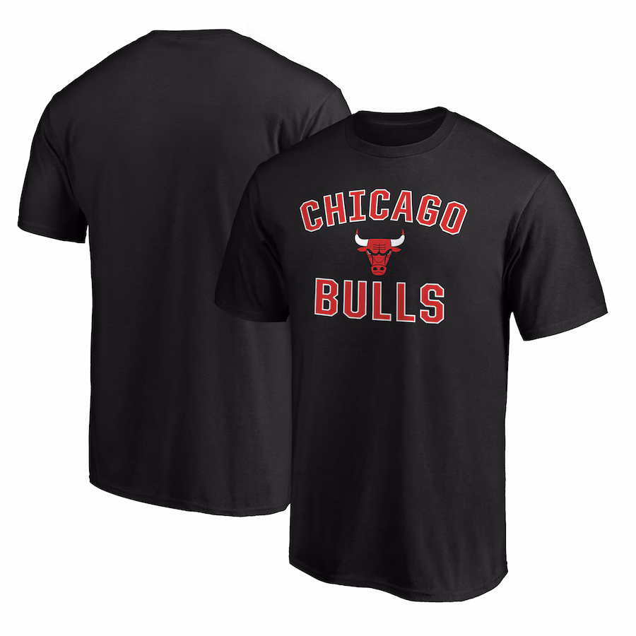 Men's Chicago Bulls Black Victory Arch T-Shirt - SUjersey01