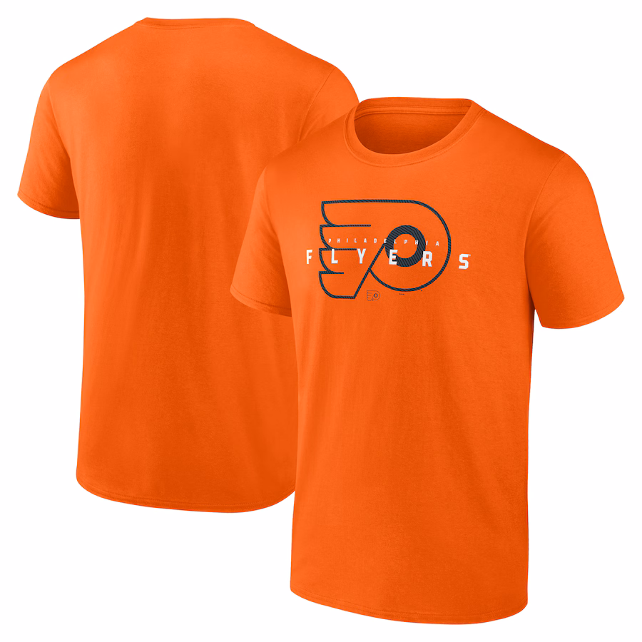 Men's Philadelphia Flyers Orange Coordinate T-Shirt - SUjersey01