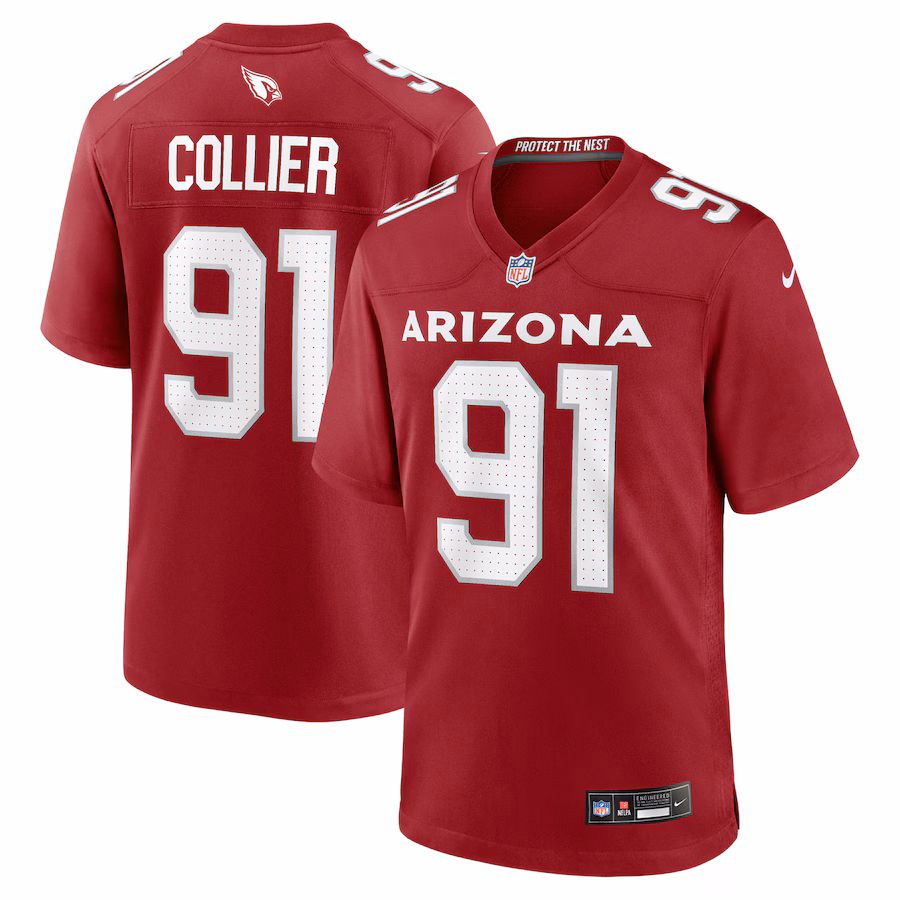 Men's Arizona Cardinals L.J. Collier Nike Cardinal Team Game Jersey - SUjersey01