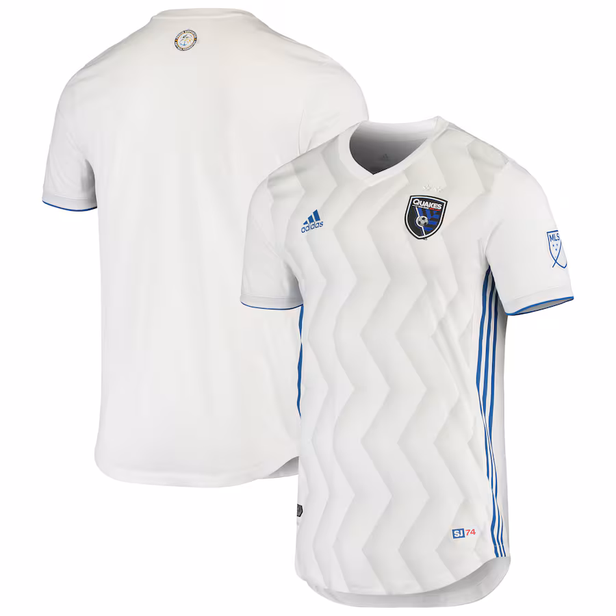 Men's San Jose Earthquakes White Away Authentic Jersey - SUjersey01