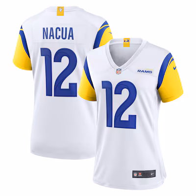 Women's Los Angeles Rams Puka Nacua Nike White Game Player Jersey - SUjersey01
