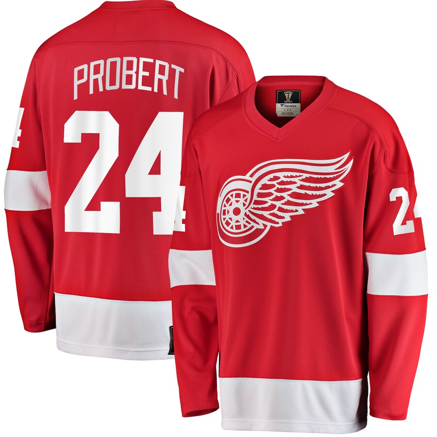 Men's Detroit Red Wings Bob Probert Fanatics Branded Red Premier Breakaway Retired Player Jersey - SUjersey01