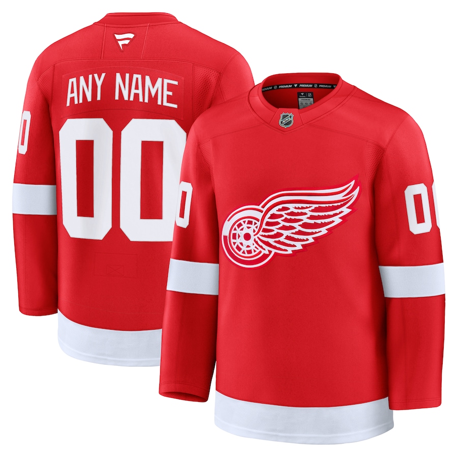 Men's Detroit Red Wings Fanatics Red Home Premium Custom Jersey - SUjersey01