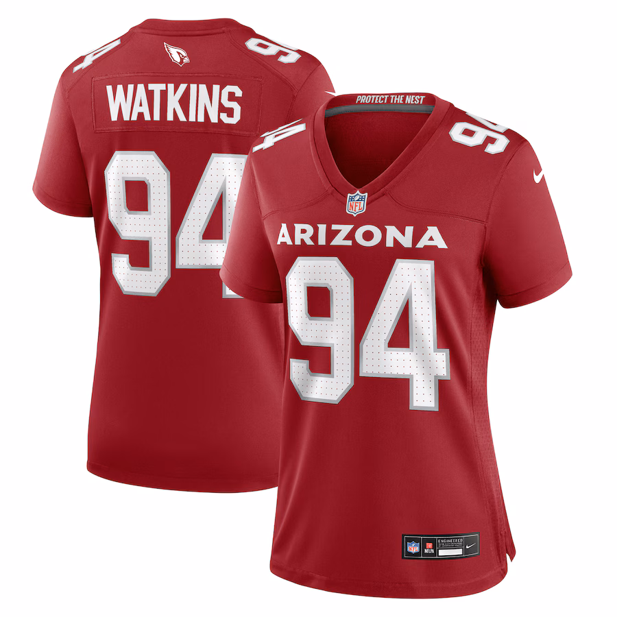 Women's Arizona Cardinals Carlos Watkins Nike Cardinal Game Player Jersey - SUjersey01