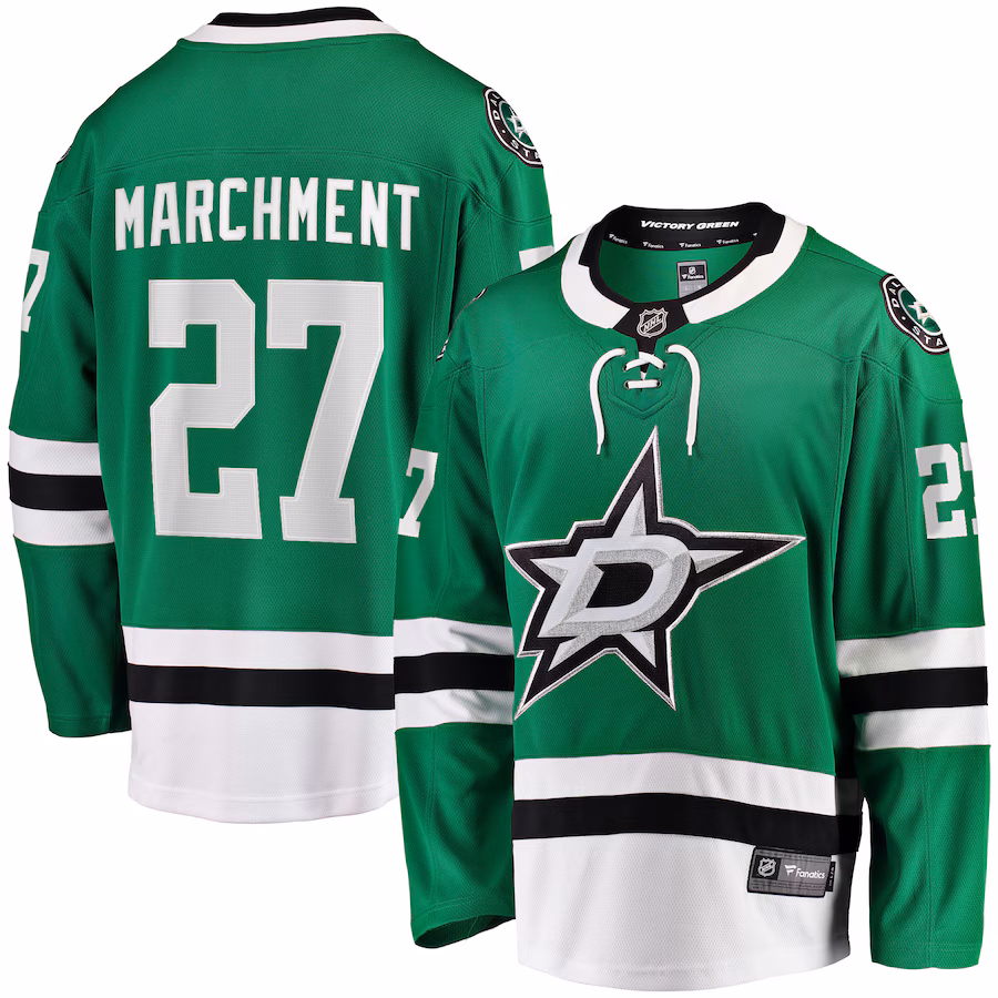 Men's Dallas Stars Mason Marchment Fanatics Kelly Green Home Breakaway Player Jersey - SUjersey01
