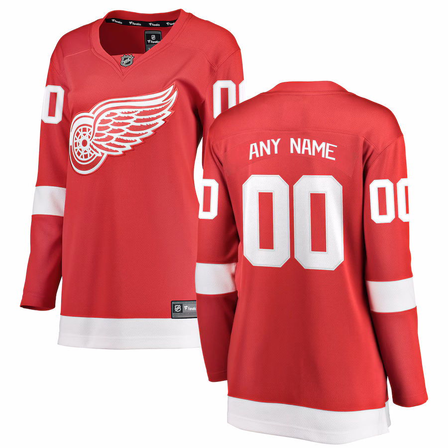 Women's Detroit Red Wings Fanatics Red Home Breakaway Custom Jersey - SUjersey01