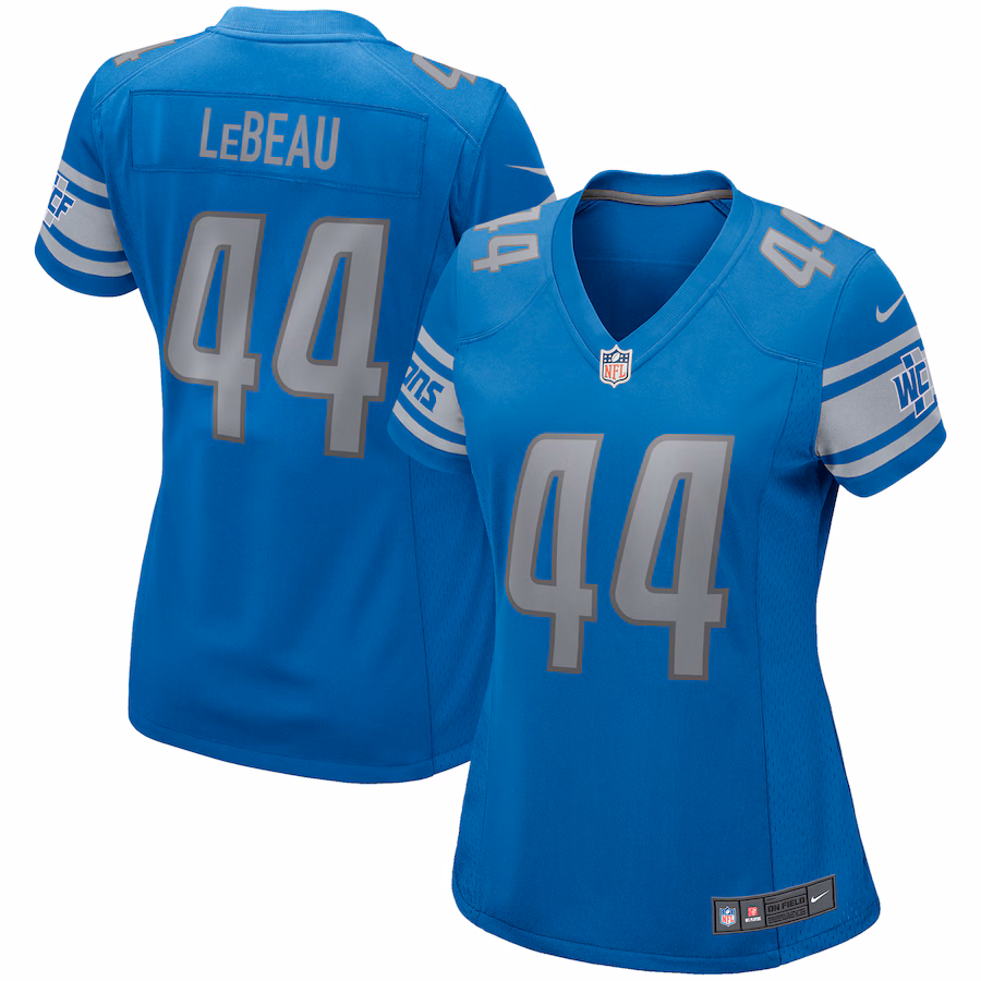 Women's Detroit Lions Dick LeBeau Nike Blue Game Retired Player Jersey - SUjersey01