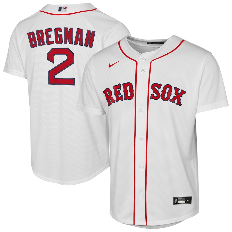 Youth Boston Red Sox Alex Bregman Nike White Home Replica Jersey - SUjersey01