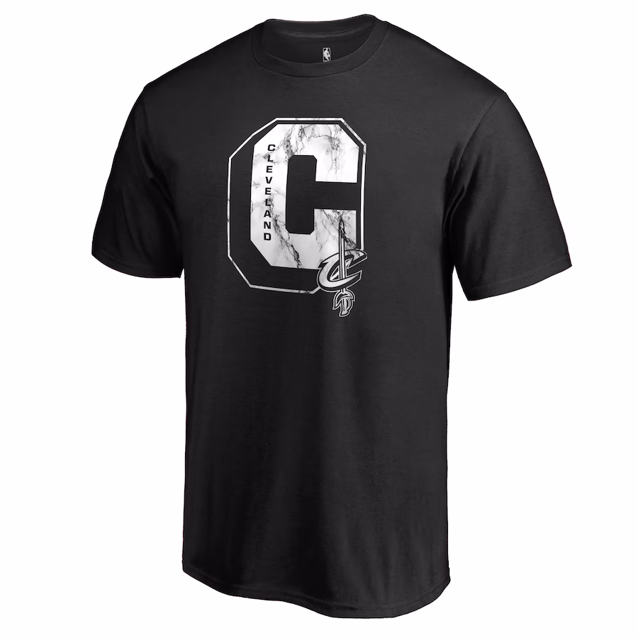 Men's Cleveland Cavaliers Black Letterman T-Shirt - SUjersey01
