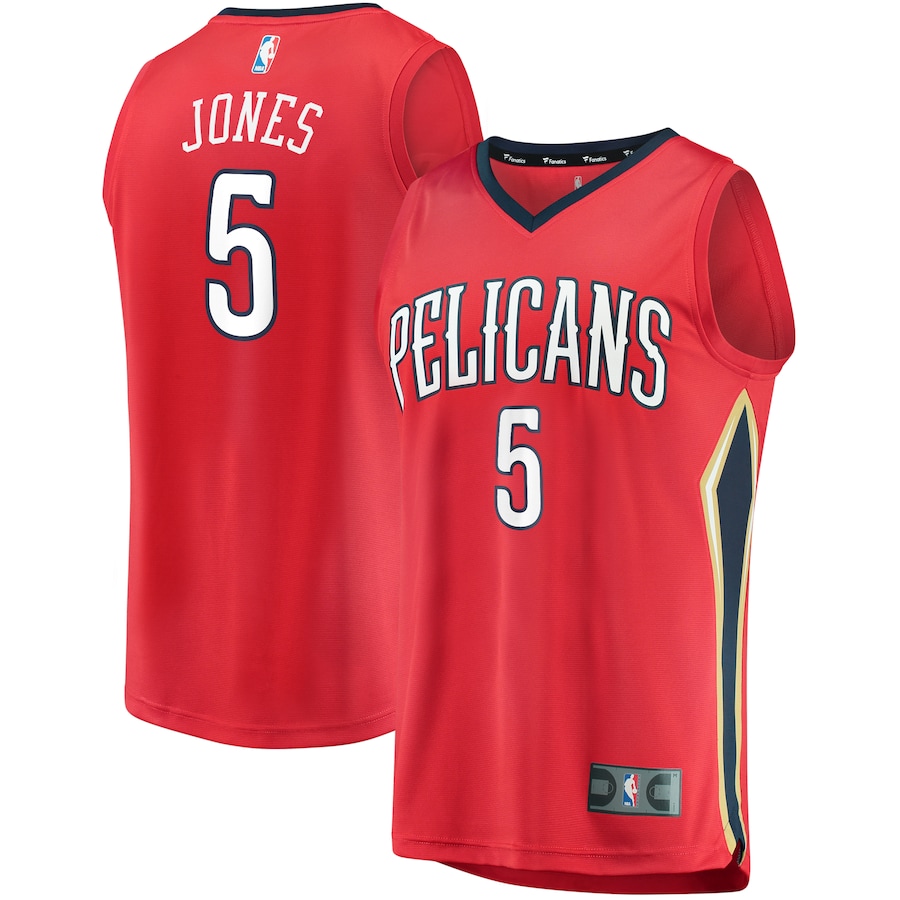 Men's New Orleans Pelicans Herbert Jones Fanatics Red Fast Break Replica Player Jersey - Statement Edition - SUjersey01