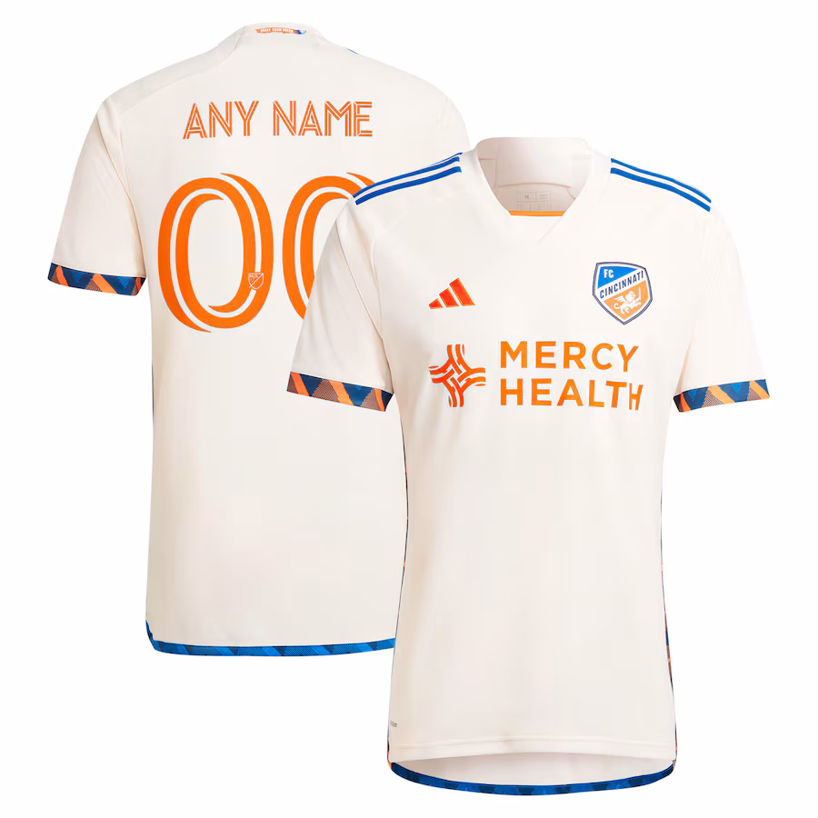 Men's FC Cincinnati  adidas White 2024 The Canvas Kit Replica Custom Jersey - SUjersey01