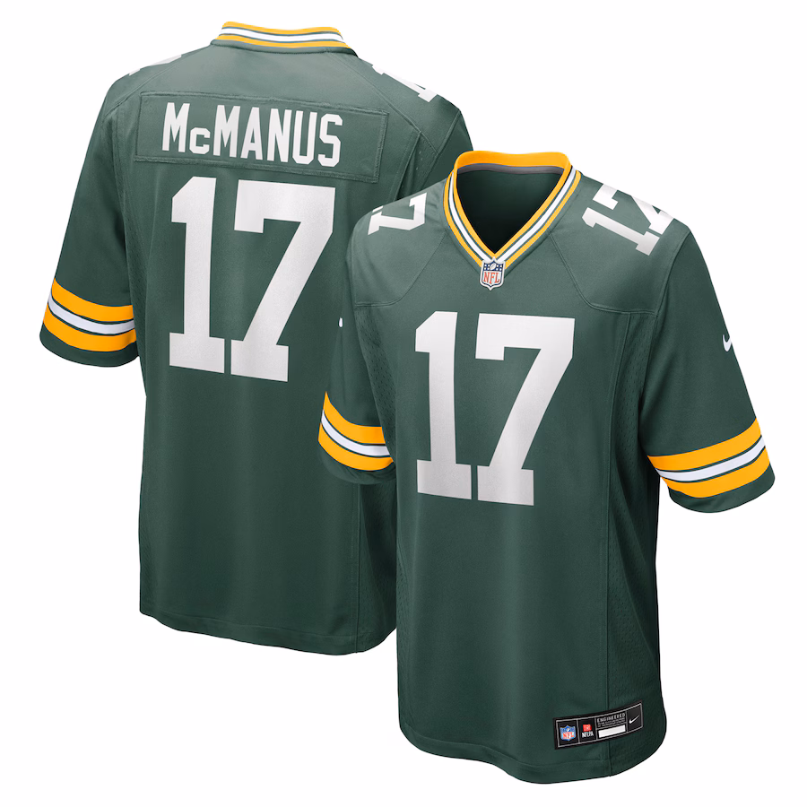 Men's Green Bay Packers Brandon McManus Nike Green Team Game Jersey - SUjersey01