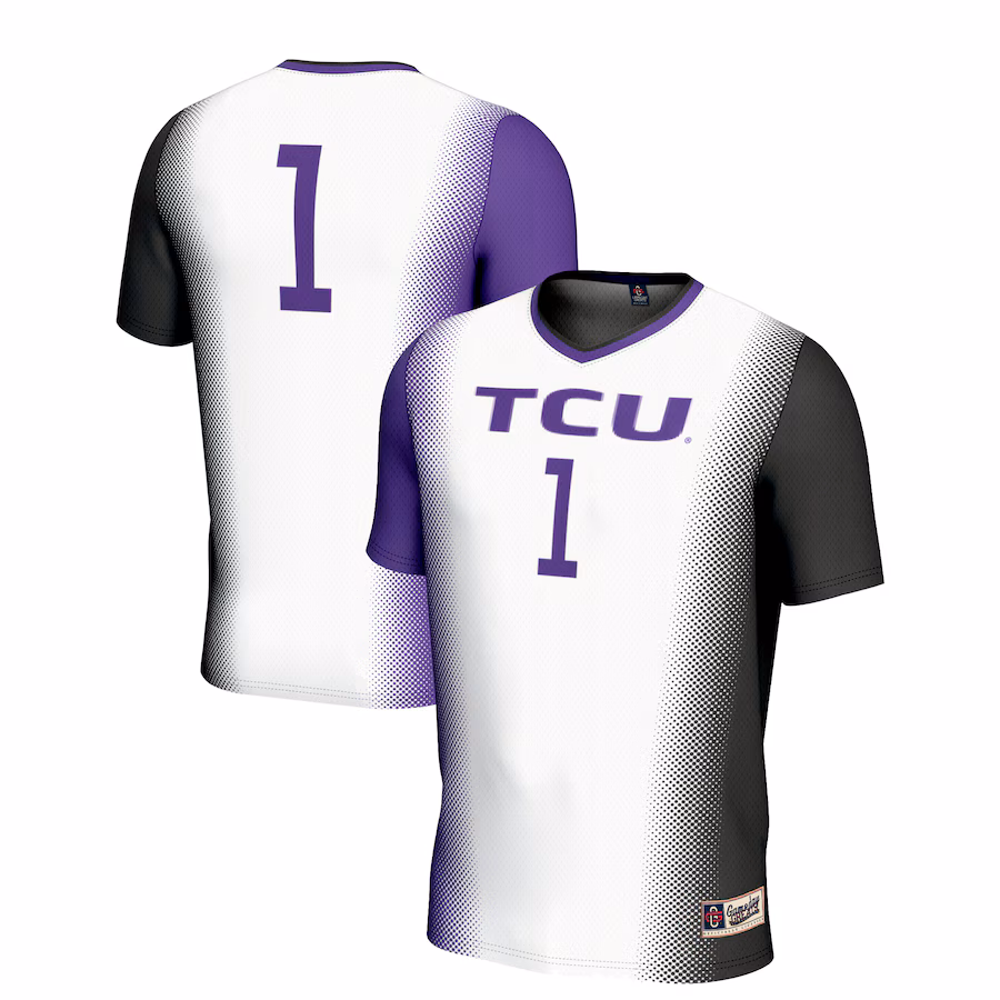 Youth GameDay Greats White #1 TCU Horned Frogs  Lightweight Women's Soccer Jersey - SUjersey01