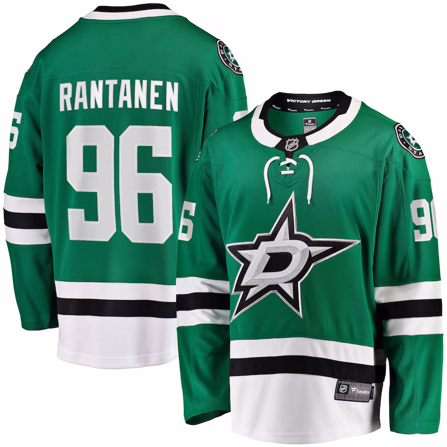 Men's Dallas Stars Mikko Rantanen Fanatics Kelly Green Home Breakaway Jersey - SUjersey01