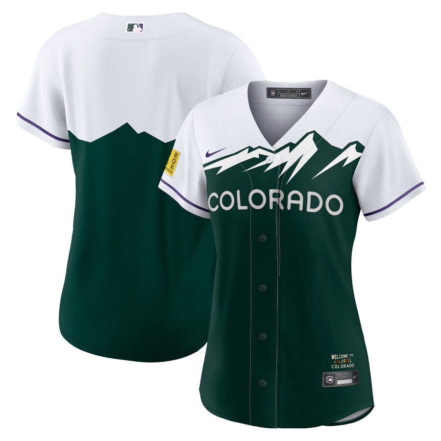 Women's Colorado Rockies Nike White/Forest Green City Connect Replica Team Jersey - SUjersey01