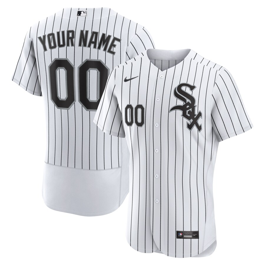 Men's Chicago White Sox Nike White Home Authentic Custom Jersey - SUjersey01