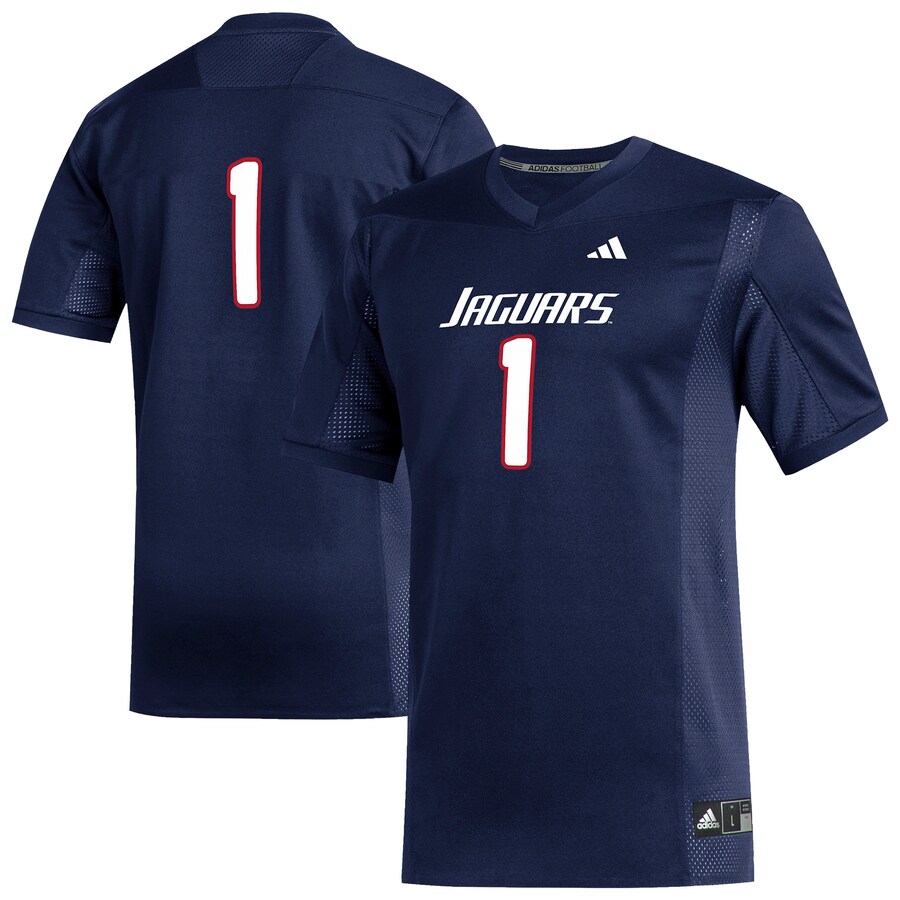 Men's adidas #1 Navy South Alabama Jaguars Replica Football Jersey - SUjersey01
