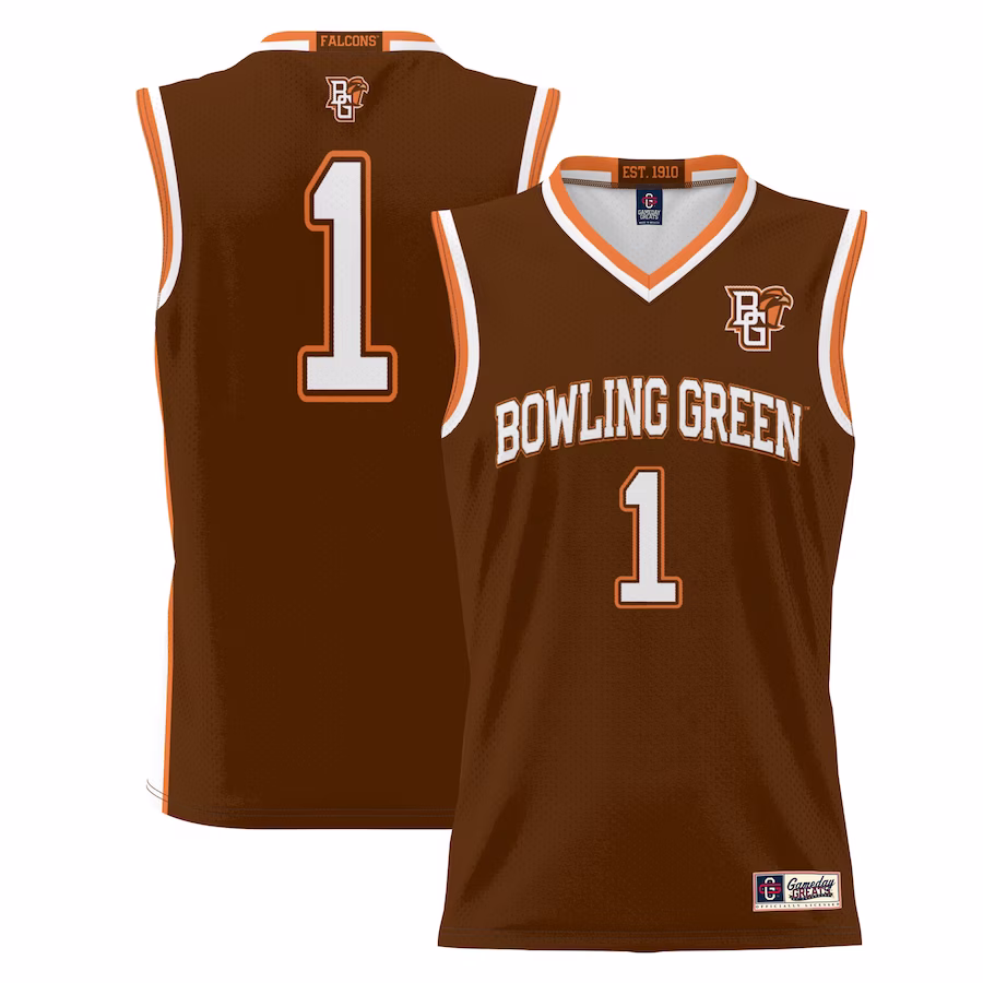 #1 Bowling Green St. Falcons GameDay Greats Youth Lightweight Basketball Jersey - Brown - SUjersey01