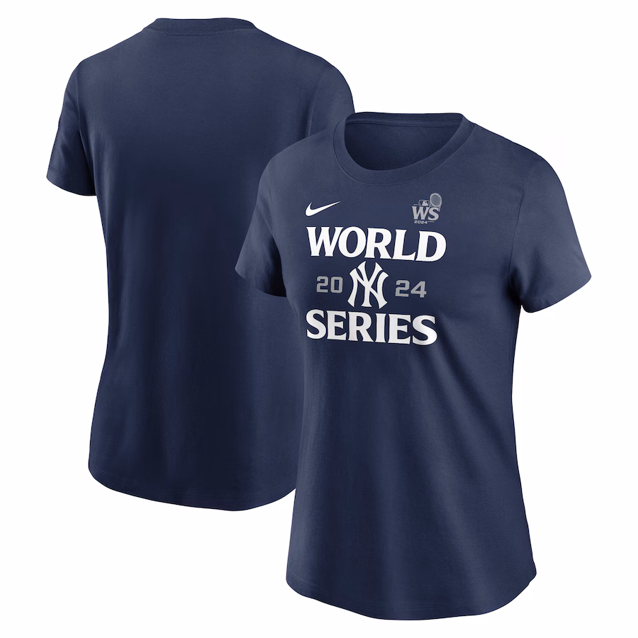 Women's New York Yankees Nike Navy 2024 World Series Authentic Collection T-Shirt - SUjersey01