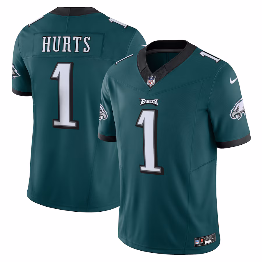 Men's Philadelphia Eagles Jalen Hurts Nike Green Vapor F.U.S.E. Limited Jersey - SUjersey01