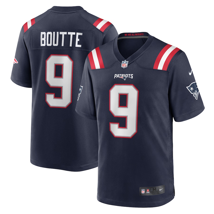 Men's New England Patriots Kayshon Boutte Nike Navy Game Jersey - SUjersey01