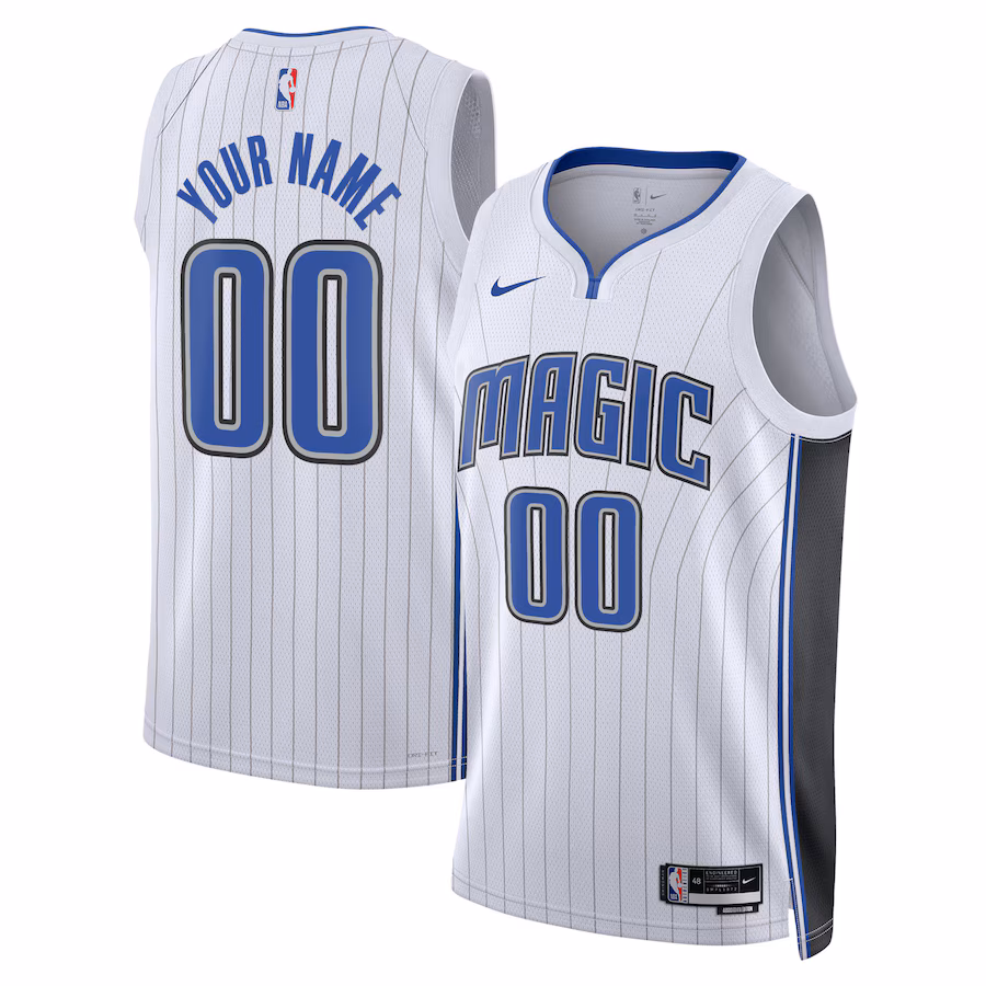 Unisex Orlando Magic Nike White Swingman Custom Jersey - Association Edition - SUjersey01