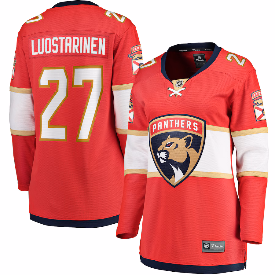 Women's Florida Panthers Eetu Luostarinen Fanatics Red Home Breakaway Player Jersey - SUjersey01