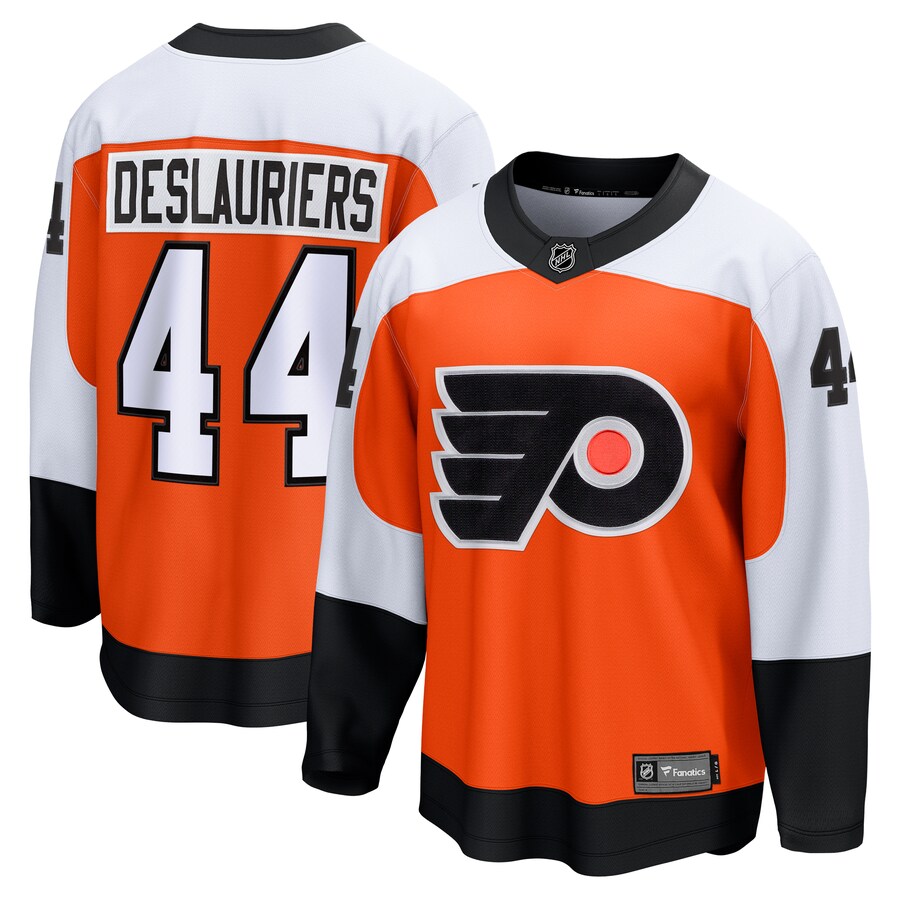 Men's Philadelphia Flyers Nicolas Deslauriers Fanatics Orange Home Breakaway Jersey - SUjersey01