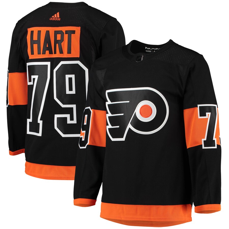 Men's Philadelphia Flyers Carter Hart adidas Black Alternate Primegreen Authentic Pro Player Jersey - SUjersey01
