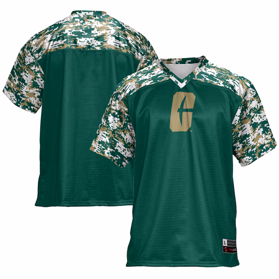 Men's GameDay Greats Green Charlotte 49ers Football Jersey - SUjersey01