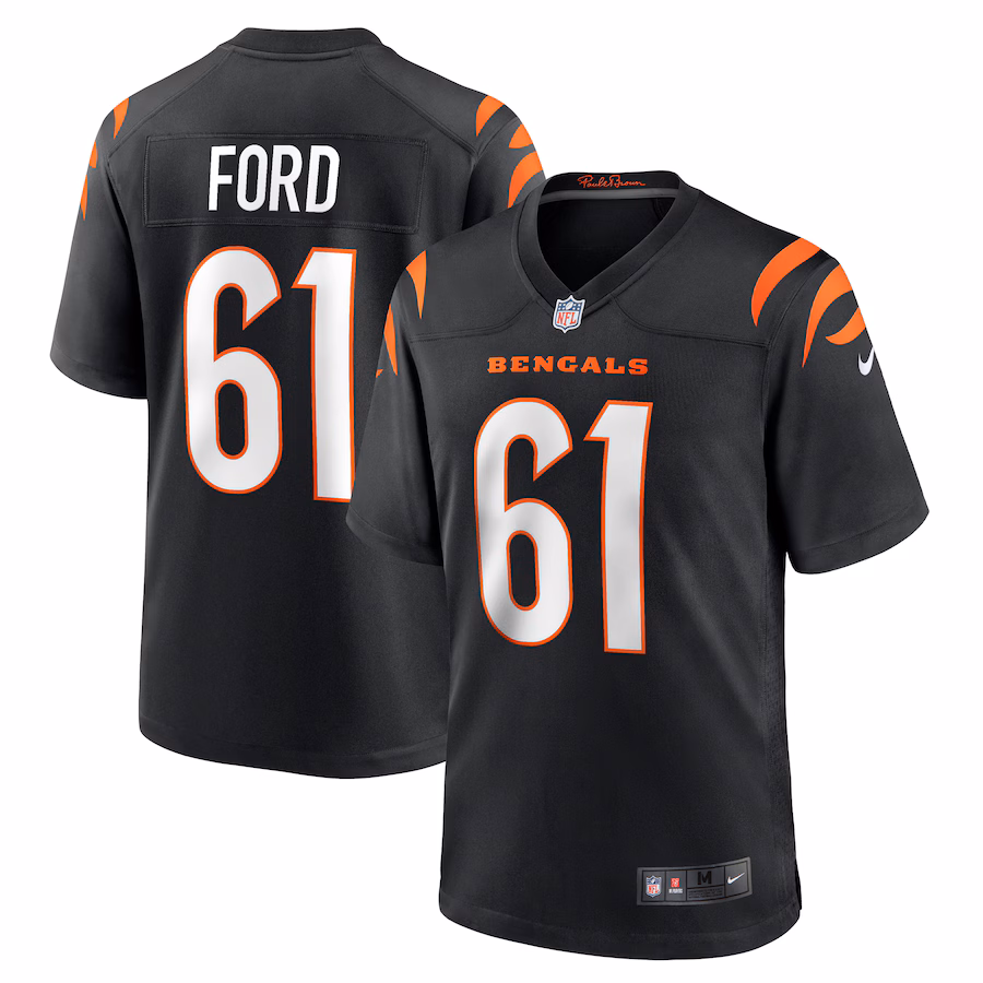 Men's Cincinnati Bengals Cody Ford Nike Black Game Jersey - SUjersey01