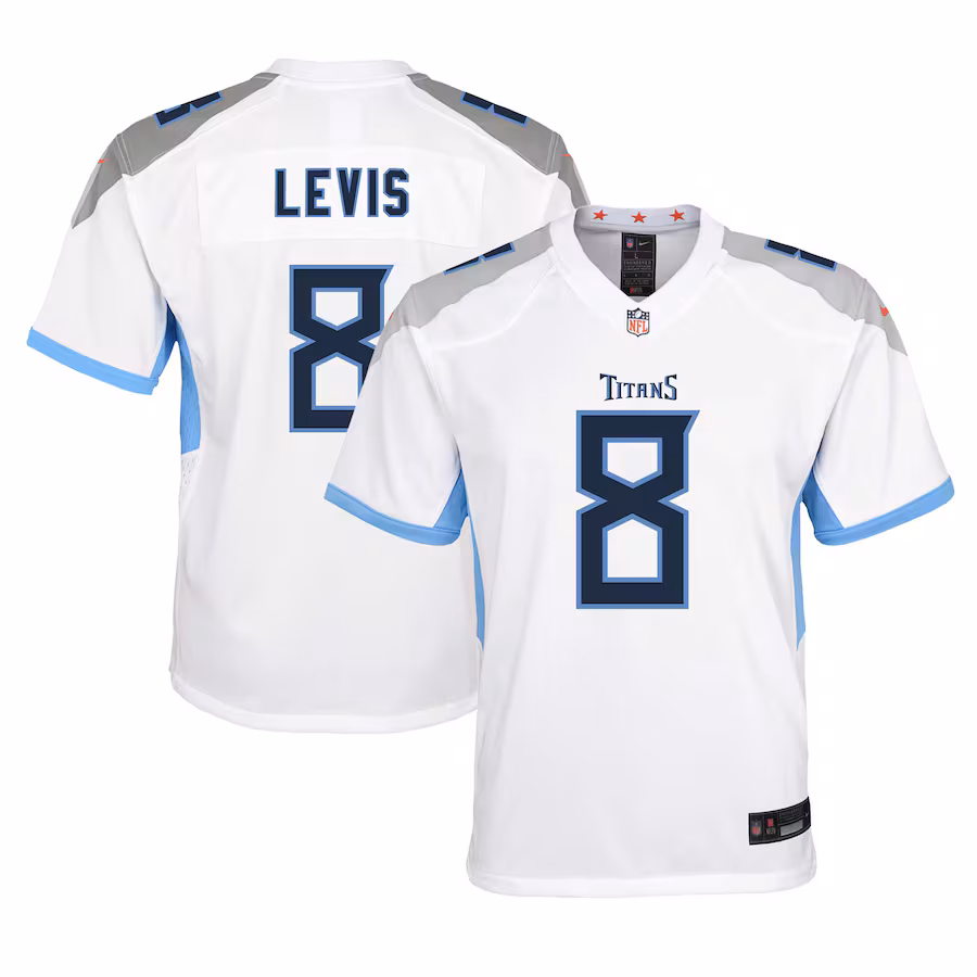 Youth Tennessee Titans Will Levis Nike White Game Jersey - SUjersey01