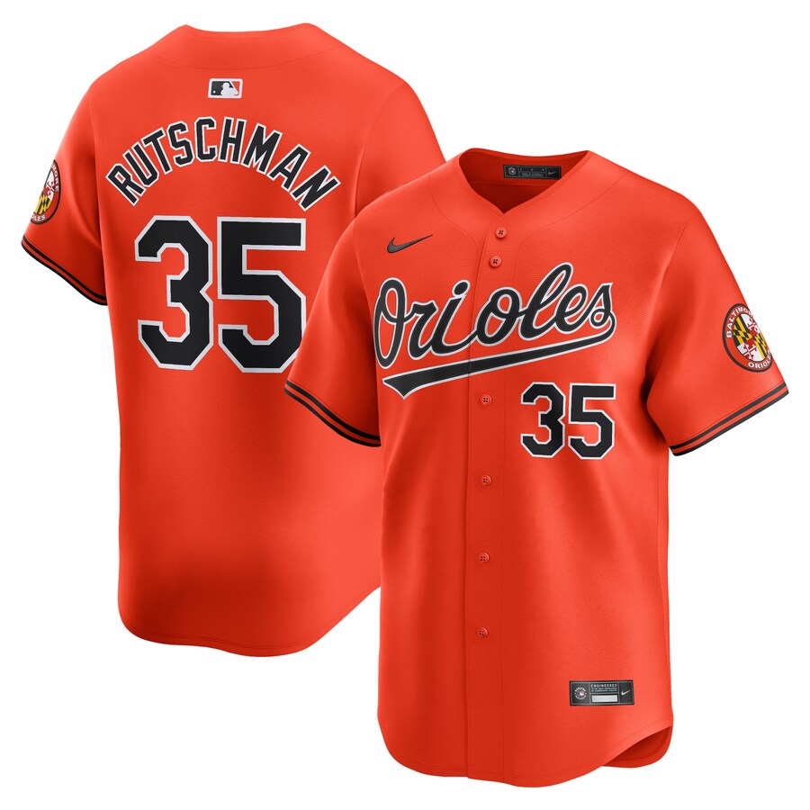 Men's Baltimore Orioles Adley Rutschman Nike Orange Alternate Limited Player Jersey - SUjersey01