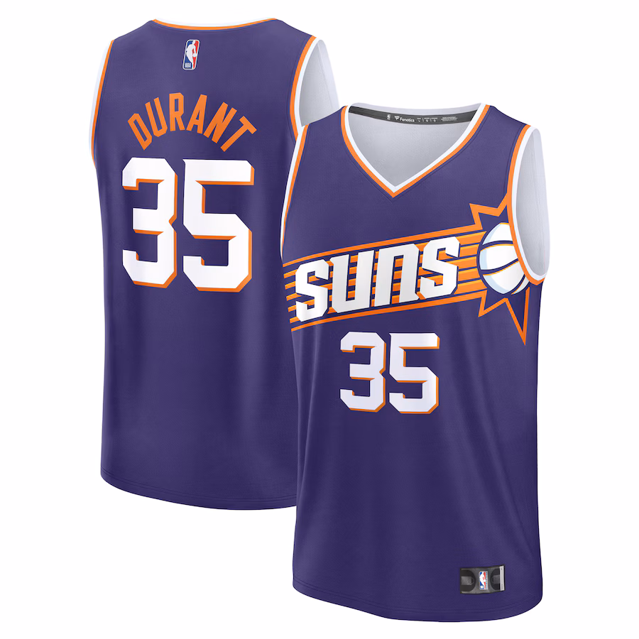 Men's Phoenix Suns Kevin Durant Fanatics Purple Fast Break Replica Player Jersey - Icon Edition - SUjersey01