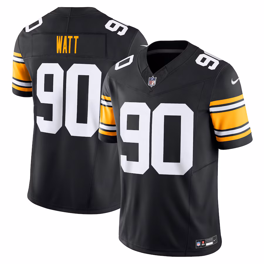 Men's Pittsburgh Steelers T.J. Watt Nike Black Vapor F.U.S.E. Limited Jersey - SUjersey01