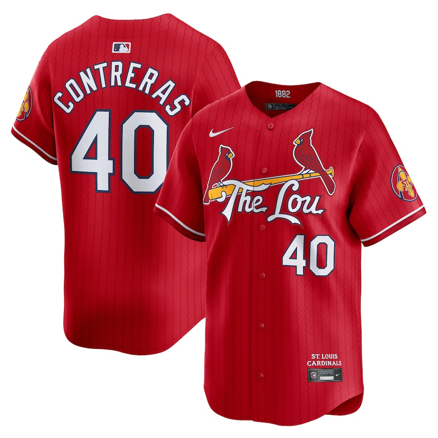 Men's St. Louis Cardinals Willson Contreras Nike Red City Connect Limited Player Jersey - SUjersey01