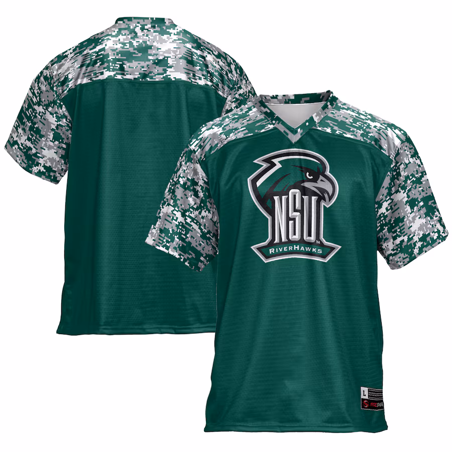 Northeastern State Riverhawks GameDay Greats Football Jersey - Green - SUjersey01