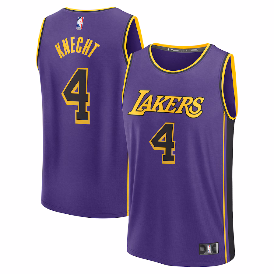 Men's Los Angeles Lakers Dalton Knecht Fanatics Purple Fast Break Replica Player Jersey - Statement Edition - SUjersey01