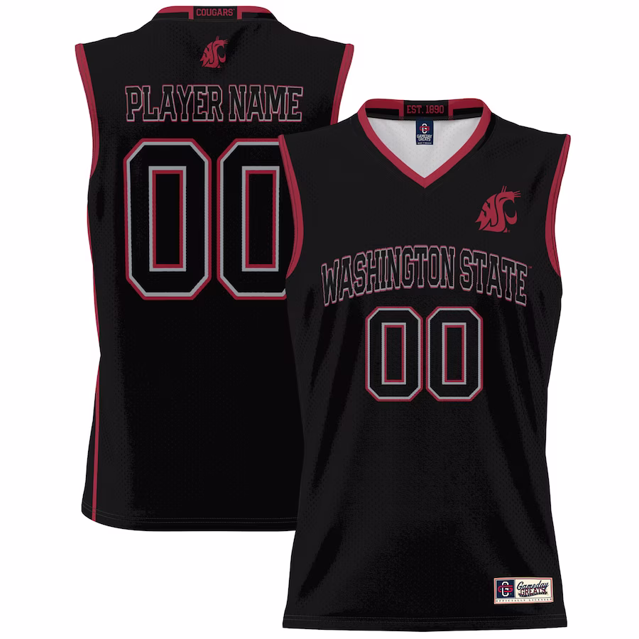 Washington State Cougars GameDay Greats NIL Pick-A-Player Basketball Jersey - Black - SUjersey01