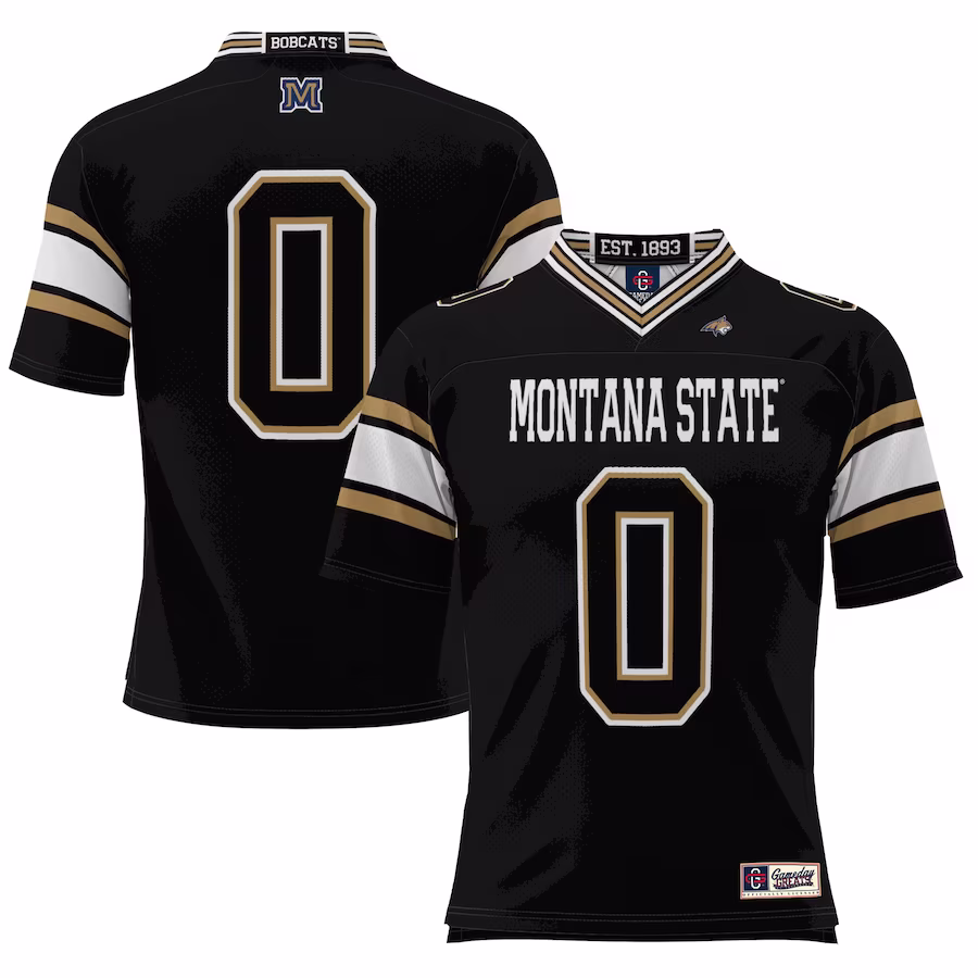 #1 Montana State Bobcats GameDay Greats Youth Football Jersey - Black - SUjersey01