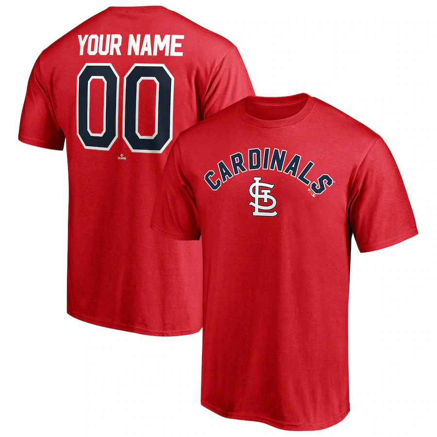 Men's St. Louis Cardinals Red Personalized Team Winning Streak Name & Number T-Shirt - SUjersey01
