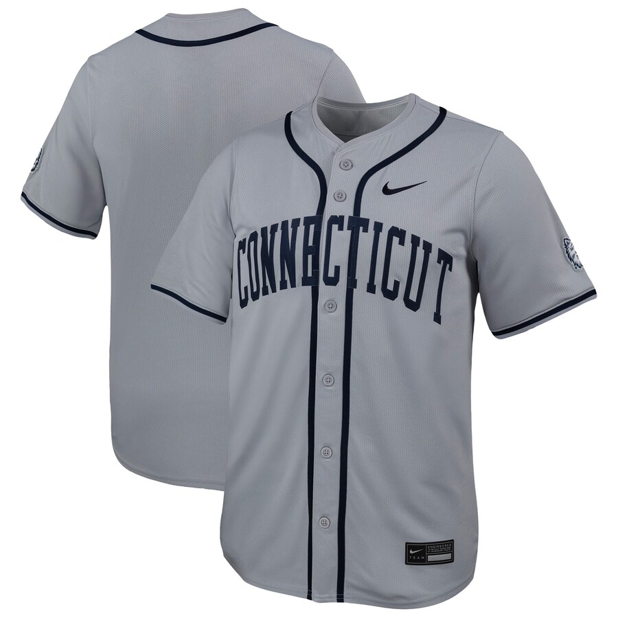 Men's Nike Gray UConn Huskies Limited Baseball Jersey - SUjersey01