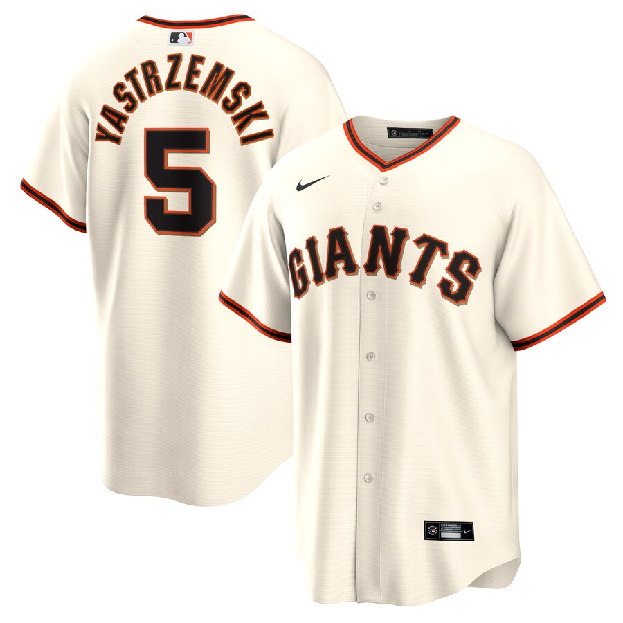 Men's San Francisco Giants Mike Yastrzemski Nike Cream Home Replica Player Jersey - SUjersey01