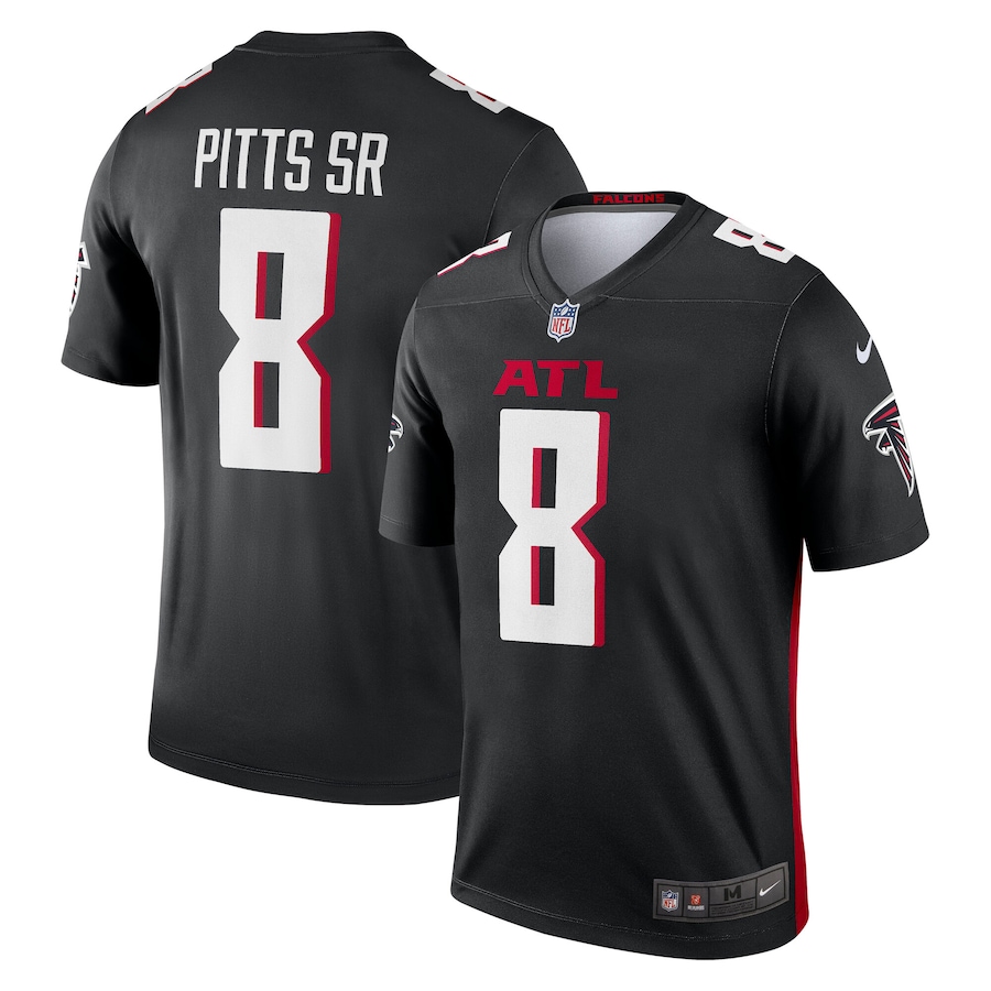 Men's Atlanta Falcons Kyle Pitts Sr. Nike Black Legend Player Performance Top - SUjersey01