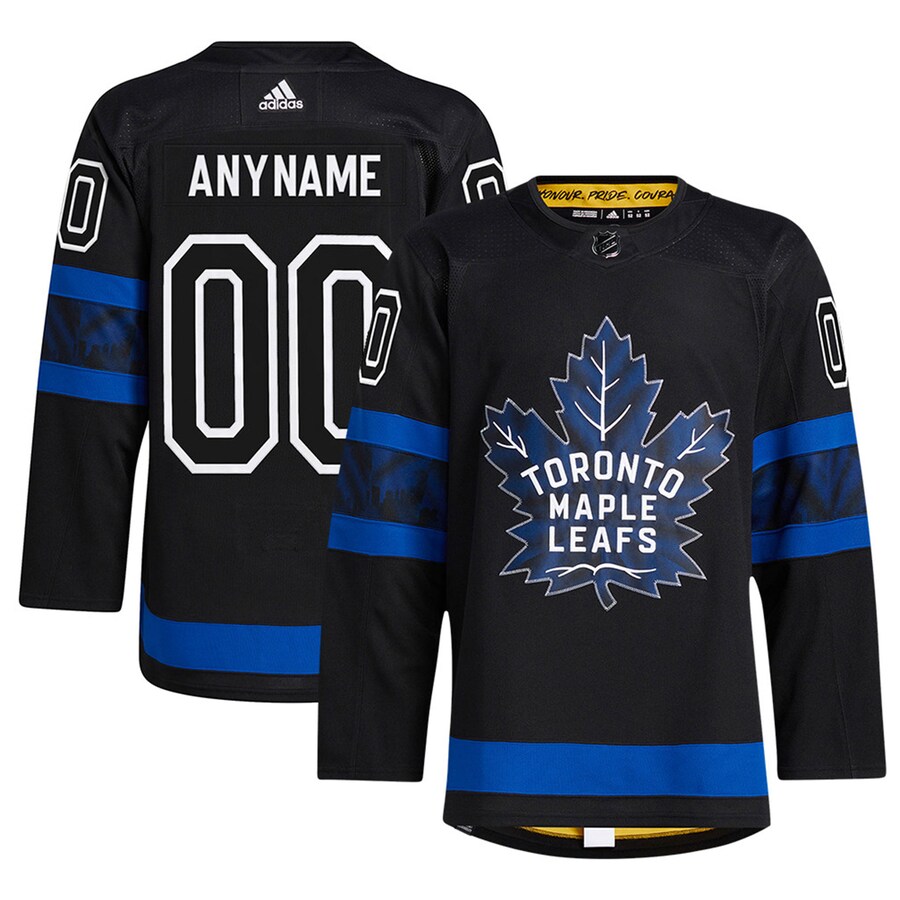 Men's adidas Black Authentic Toronto Maple Leafs x drew house Alternate Custom Jersey - SUjersey01