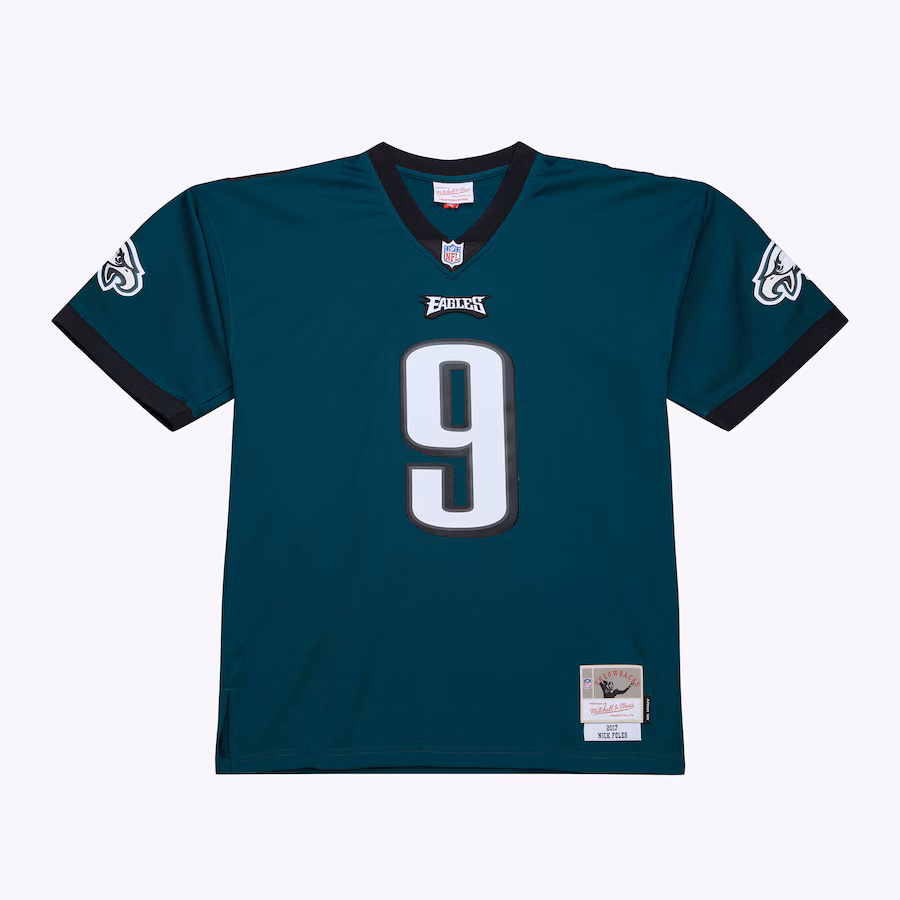 Men's Philadelphia Eagles Nick Foles Mitchell & Ness Midnight Green Legacy Replica Jersey - SUjersey01
