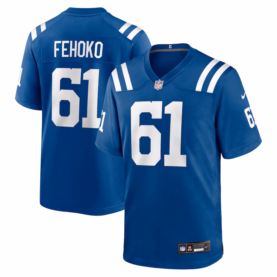 Men's Indianapolis Colts Viliami Fehoko Nike Royal Team Game Jersey - SUjersey01