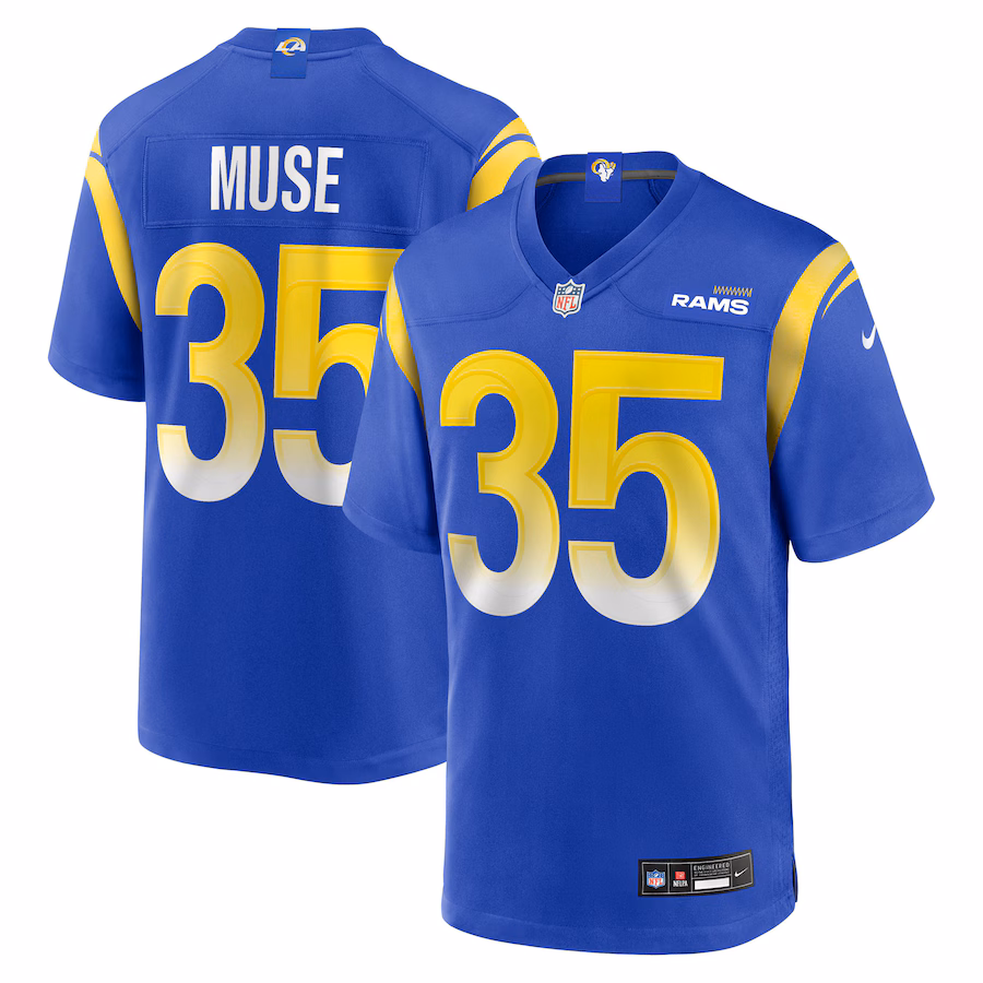 Men's Los Angeles Rams Nick Muse Nike Royal Team Game Jersey - SUjersey01