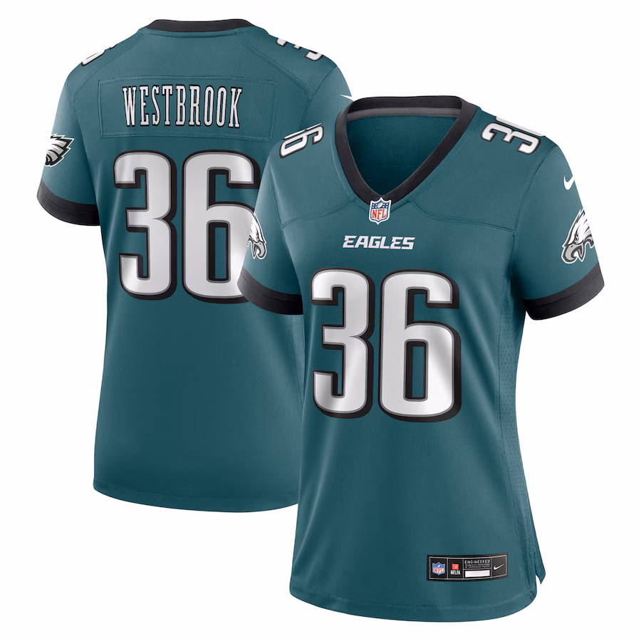 Women's Philadelphia Eagles Brian Westbrook Nike Midnight Green Team Retired Game Jersey - SUjersey01